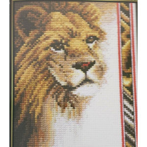 New Sealed Janlynn Wildlife Series Lion Counted Cross Stitch Kit 5X7 Animal
